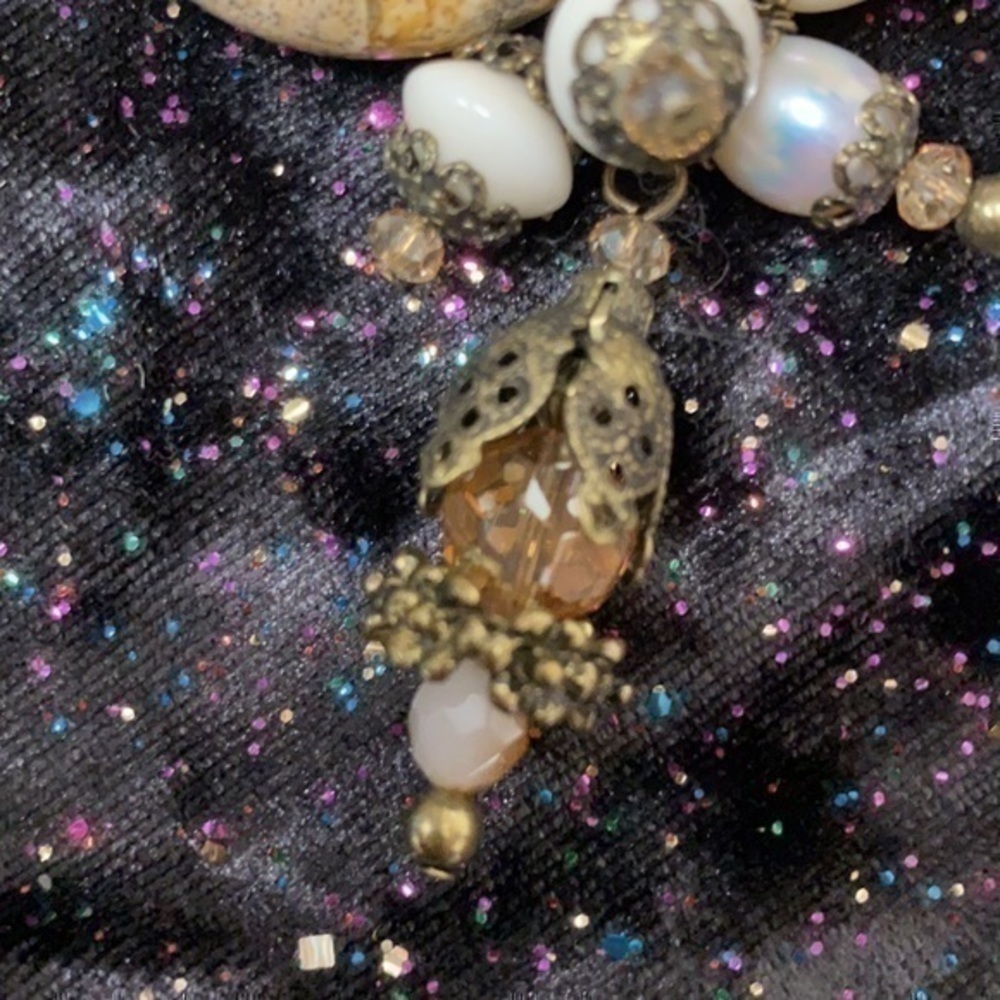 Stone Cross Toggle Necklace - Picture 5 of 7